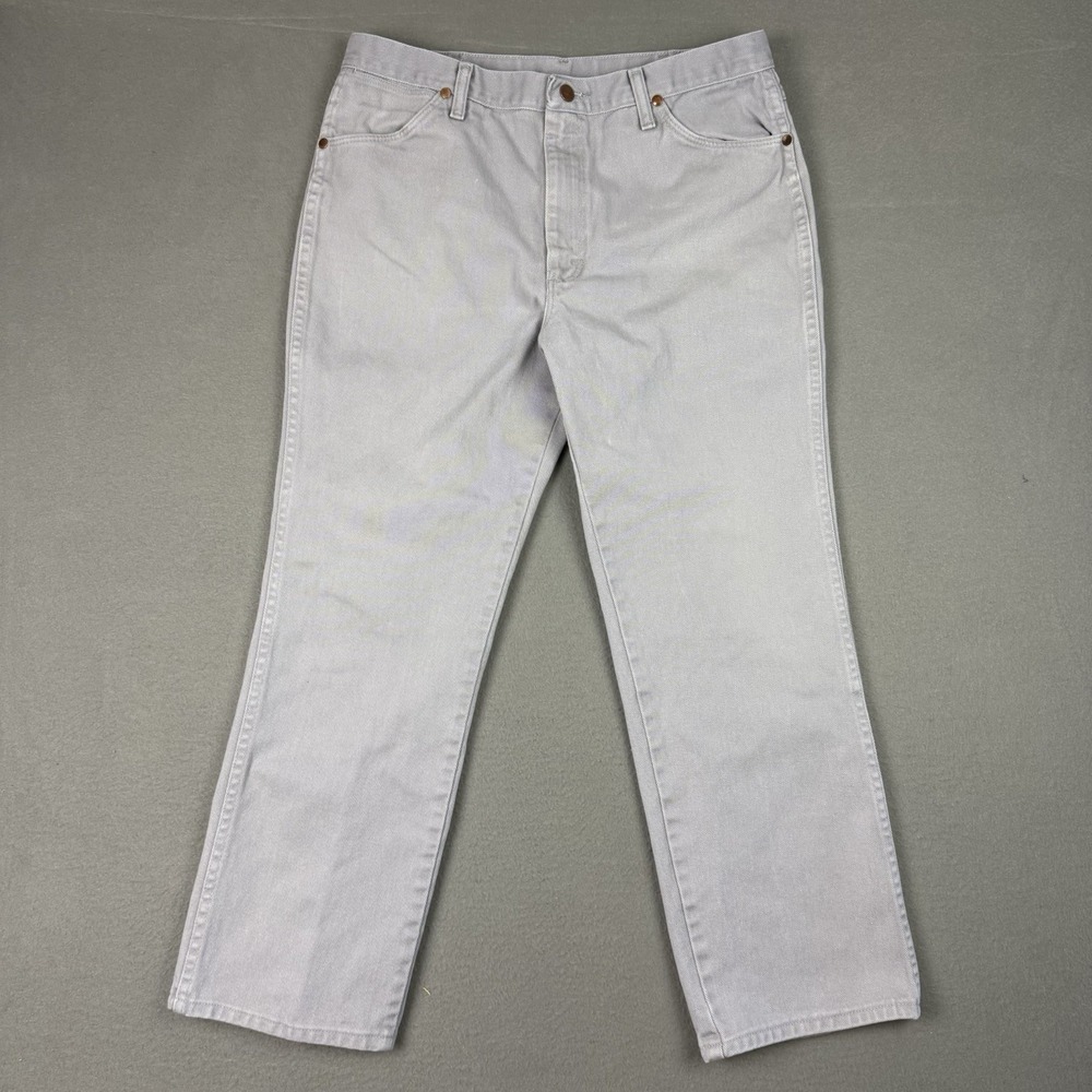 Wrangler Jeans Mens 34x29* Cowboy Cut Slim Fit Western Cement Gray Rodeo‎ Retro